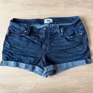 PAIGE Dark Blue Denim Shorts